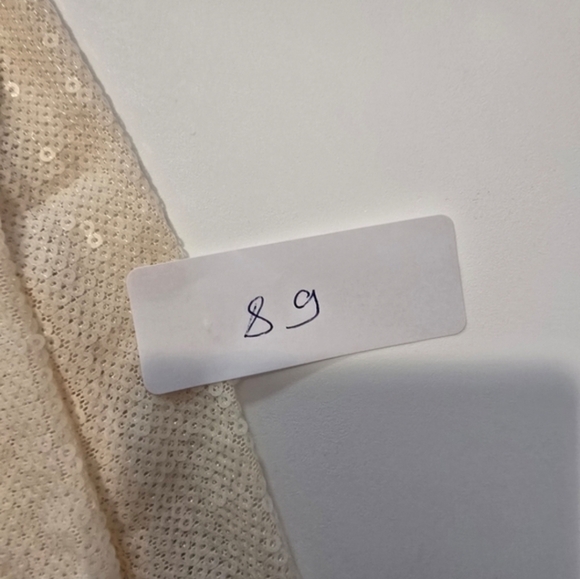 Rosetta Getty Sequin Short Sleeve Maxi Dress In Cream Size M - Picture 12 of 12